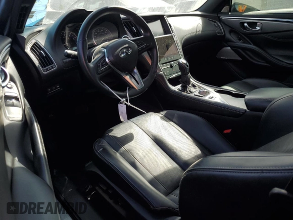 2017 Infiniti Q60 Premium with VIN JN1CV7EK0HM110815, listed as a Copart auction lot 42618875 with 57,303 mi miles and Salvage title. Bid and sale history available at DreamBid. Image 8.