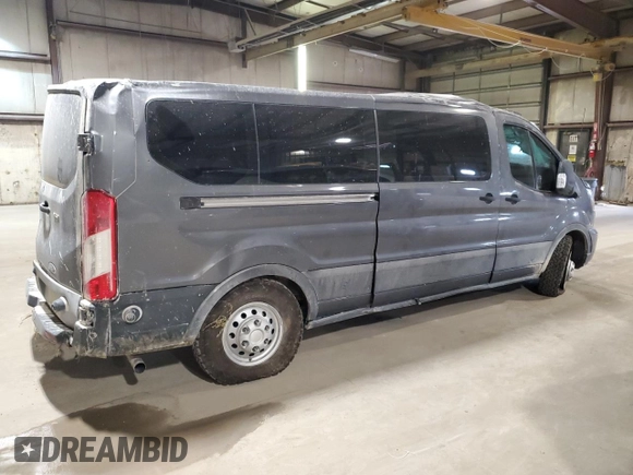 2023 Ford Transit Passenger XL with VIN 1FBAX9YG7PKA99683, listed as a Copart auction lot 72123694 with 21,370 mi miles and Salvage Title. Bid and sale history available at DreamBid. Image 3.