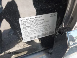 2024 Audi Q3 S line Premium Plus with VIN WA1EECF33R1160319, listed as a IAAI auction lot 42257856 with 4,246 mi miles and . Bid and sale history available at DreamBid. Image 9.