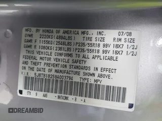 2009 Acura RDX with VIN 5J8TB18259A003794, listed as a IAAI auction lot 41551523 with 159,453 mi miles and . Bid and sale history available at carsss.com. Image 9.