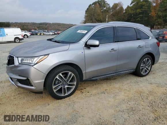 2017 Acura MDX Sport Hybrid w/Advance Pkg with VIN 5FRYD7H71HB000473, listed as a Copart auction lot 78446814 with 37,284 mi miles and Salvage Title. Bid and sale history available at carsss.com. Image 1.