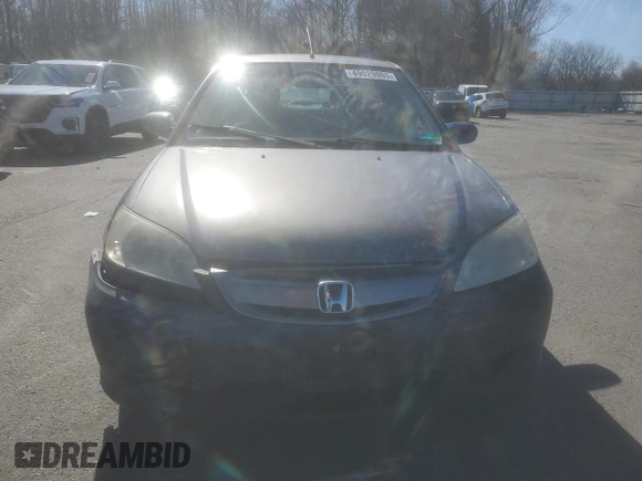 2005 Honda Civic with VIN JHMES96695S004767, listed as a Copart auction lot 49029805 with 130,882 mi miles and Salvage Title. Bid and sale history available at DreamBid. Image 5.
