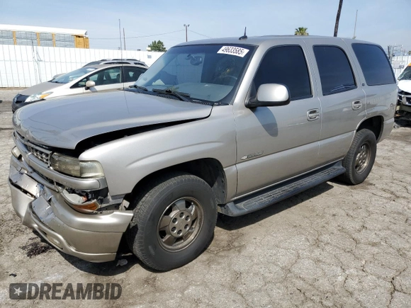 2003 Chevrolet Tahoe LS with VIN 1GNEC13TX3R299948, listed as a Copart auction lot 49633585 with 264,073 mi miles and Salvage Title. Bid and sale history available at carsss.com. Image 1.
