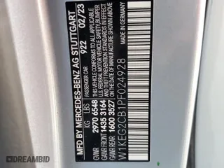 2023 Mercedes-Benz EQE with VIN W1KEG2CB1PF024928, listed as a Copart auction lot 70620384 with 0 mi miles and Salvage Title. Bid and sale history available at carsss.com. Image 14.