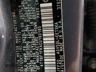 2012 Toyota Camry L with VIN 4T1BF1FK4CU193185, listed as a Copart auction lot 47444735 with 136,043 mi miles and Salvage Title. Bid and sale history available at carsss.com. Image 13.