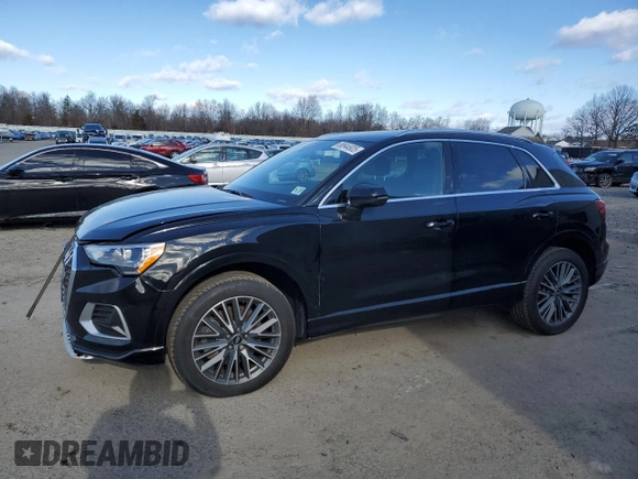 2022 Audi Q3 Premium with VIN WA1AUCF39N1092183, listed as a Copart auction lot 88644905 with 50,684 mi miles and Salvage Title. Bid and sale history available at carsss.com. Image 1.