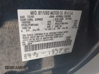 2002 Ford Escape XLT Choice с VIN 1FMCU04112KB54482, выставлен на аукционе IAAI как лот 42391708 с пробегом 212 729 миль миль и . История ставок и продаж доступна на DreamBid. Изображение 9.