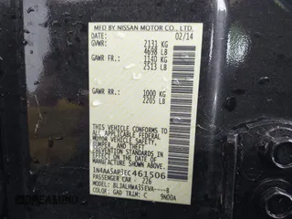 2014 Nissan Maxima SV с VIN 1N4AA5AP3EC461506, выставлен на аукционе IAAI как лот 42285974 с пробегом 115 657 миль миль и . История ставок и продаж доступна на DreamBid. Изображение 9.