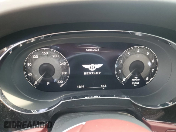2022 Bentley Bentayga V8 z VIN SJAAM2ZVXNC013736, wystawiony jako Copart lot #67453664 z przebiegiem 22 660 mil mil oraz Nie do naprawy. Historia ofert i sprzedaży dostępna na DreamBid. Obrazek 9.