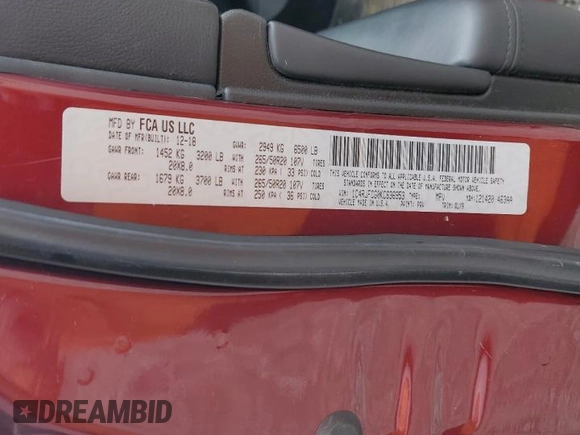 2019 Jeep Grand Cherokee High Altitude с VIN 1C4RJFCG0KC636953, выставлен на аукционе Copart как лот 52149415 с пробегом 67 718 миль миль и Списание • Salvage title. История ставок и продаж доступна на DreamBid. Изображение 14.