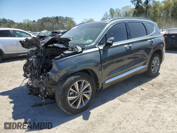 2019 Hyundai Santa Fe Limited with VIN 5NMS53AD6KH039661, listed as a Copart auction lot 49843095 with 0 mi miles and Salvage Title. Bid and sale history available at carsss.com. Image 1.