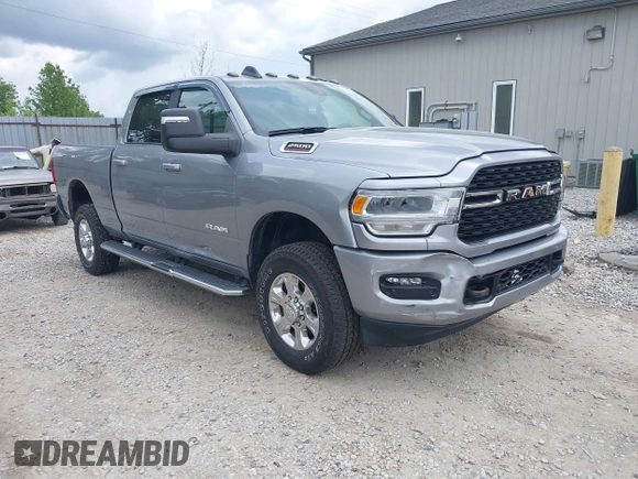 2024 Ram 2500 Big Horn with VIN 3C6UR5DJ1RG186140, listed as a IAAI auction lot 42244804 with 18,907 mi miles and . Bid and sale history available at DreamBid. Image 1.