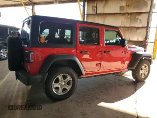 2018 Jeep Wrangler Unlimited Sport z VIN 1C4HJXDN8JW206681, wystawiony jako Copart lot #49619615 z przebiegiem 74 949 mil mil oraz Szkoda całkowita • Salvage title. Historia ofert i sprzedaży dostępna na DreamBid. Obrazek 3.