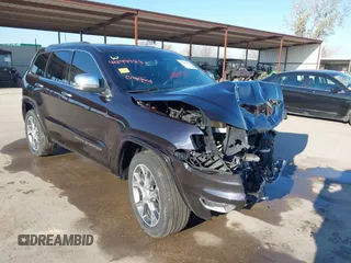 2020 Jeep Grand Cherokee Limited with VIN 1C4RJEBGXLC429693, listed as a IAAI auction lot 41299923 with 23,911 mi miles and . Bid and sale history available at DreamBid. Image 1.