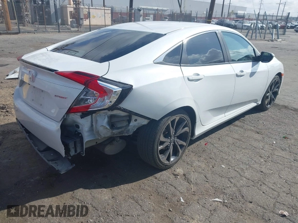 2020 Honda Civic Sedan Sport with VIN 2HGFC2F84LH600905, listed as a IAAI auction lot 41903345 with 24,455 mi miles. Bid and sale history available at carsss.com. Image 4.