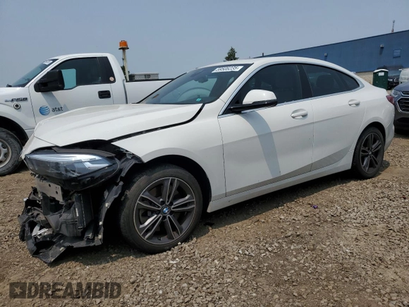 2021 BMW 2 Series 228i xDrive with VIN WBA73AK09M7G44389, listed as a Copart auction lot 59508235 with 43,725 mi miles and Non repairable. Bid and sale history available at DreamBid. Image 1.