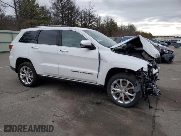 2021 Jeep Grand Cherokee Summit with VIN 1C4RJFJG8MC592514, listed as a Copart auction lot 85373124 with 0 mi miles and Salvage Title. Bid and sale history available at carsss.com. Image 4.
