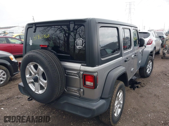2020 Jeep Wrangler Unlimited Sport S z VIN 1C4HJXDN3LW115076, wystawiony jako IAAI lot #41921868 z przebiegiem 93 052 mil mil oraz . Historia ofert i sprzedaży dostępna na DreamBid. Obrazek 4.