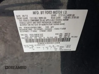 2014 Ford Flex SEL z VIN 2FMGK5C8XEBD13484, wystawiony jako IAAI lot #42235548 z przebiegiem 172 570 mil mil oraz . Historia ofert i sprzedaży dostępna na DreamBid. Obrazek 9.