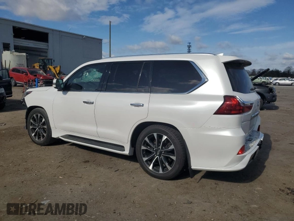 2021 Lexus LX 570 z VIN JTJDY7AX2M4347985, wystawiony jako Copart lot #50551935 z przebiegiem 59 197 mil mil oraz Szkoda całkowita • Salvage title. Historia ofert i sprzedaży dostępna na DreamBid. Obrazek 2.
