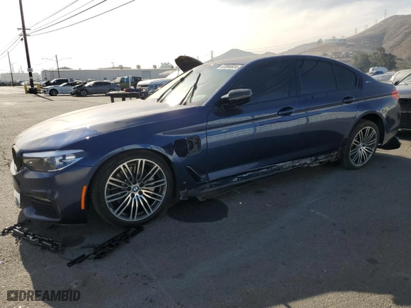 2019 BMW 5 Series 530e iPerformance with VIN WBAJA9C51KB389944, listed as a Copart auction lot 87080924 with 83,935 mi miles and Salvage Title. Bid and sale history available at carsss.com. Image 1.