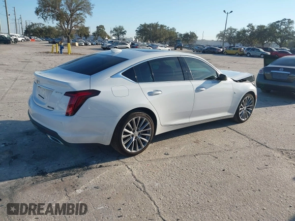 2024 Cadillac CT5 Premium Luxury with VIN 1G6DN5RK4R0130576, listed as a IAAI auction lot 41475020 with 2,201 mi miles and . Bid and sale history available at DreamBid. Image 4.
