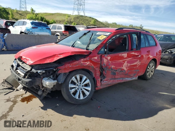 2017 Volkswagen Golf SportWagen S with VIN 3VW017AU6HM522757, listed as a Copart auction lot 55205064 with Not Provided miles and Salvage Title. Bid and sale history available at carsss.com. Image 1.