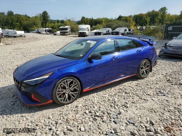 2022 Hyundai Elantra N with VIN KMHLW4AK1NU002953, listed as a Copart auction lot 71933364 with 27,515 mi miles and Salvage Title. Bid and sale history available at carsss.com. Image 1.