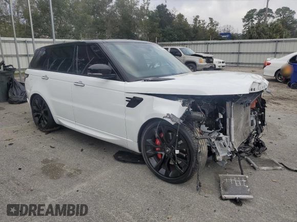 2022 Land Rover Range Rover Sport HST with VIN SALWS2RU3NA242121, listed as a Copart auction lot 46434655 with 23,073 mi miles and Salvage Title. Bid and sale history available at carsss.com. Image 4.