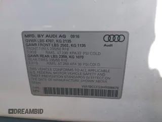 2017 Audi Q3 Premium with VIN WA1BCCFS3HR006676, listed as a IAAI auction lot 41586016 with 73,461 mi miles and . Bid and sale history available at DreamBid. Image 9.