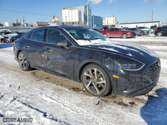 2023 Hyundai Sonata SEL Plus with VIN KMHL44J25PA336705, listed as a Copart auction lot 88126835 with 25,499 mi miles and Salvage Title. Bid and sale history available at carsss.com. Image 4.