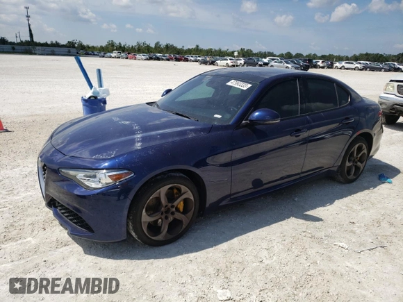 2018 Alfa Romeo Giulia Ti Sport with VIN ZARFAEEN8J7573686, listed as a Copart auction lot 47993333 with 47,968 mi miles. Bid and sale history available at carsss.com. Image 1.