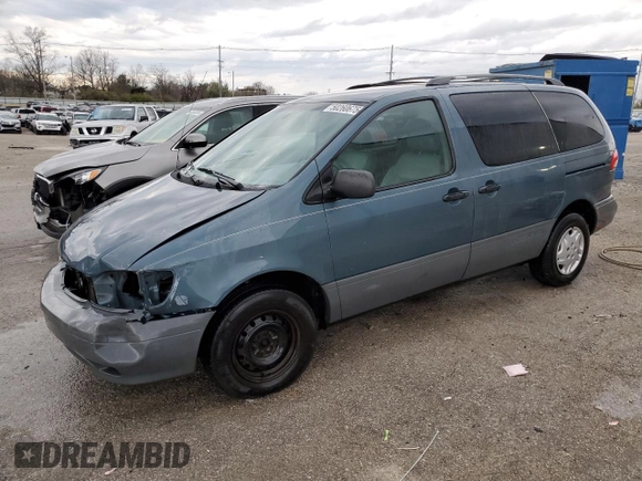 2001 Toyota Sienna LE with VIN 4T3ZF13C21U354424, listed as a Copart auction lot 50260675 with 235,787 mi miles and Non Repairable. Bid and sale history available at carsss.com. Image 1.