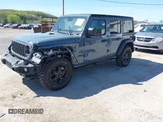 2024 Jeep Wrangler Sport S with VIN 1C4PJXDN2RW351741, listed as a IAAI auction lot 42122651 with 4,241 mi miles and . Bid and sale history available at DreamBid. Image 18.