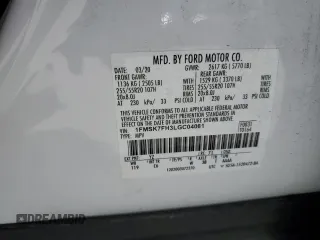 2020 Ford Explorer Limited with VIN 1FMSK7FH3LGC04081, listed as a Copart auction lot 50889145 with 87,065 mi miles and Non Repairable. Bid and sale history available at carsss.com. Image 16.