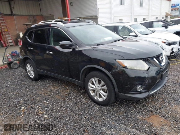 2016 Nissan Rogue SV with VIN KNMAT2MV9GP629576, listed as a IAAI auction lot 41780290 with 129,089 mi miles. Bid and sale history available at carsss.com. Image 1.