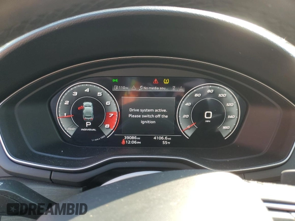 2021 Audi A5 Sportback S line Premium Plus with VIN WAUFACF57MA034297, listed as a Copart auction lot 43795064 with 39,086 mi miles. Bid and sale history available at carsss.com. Image 9.