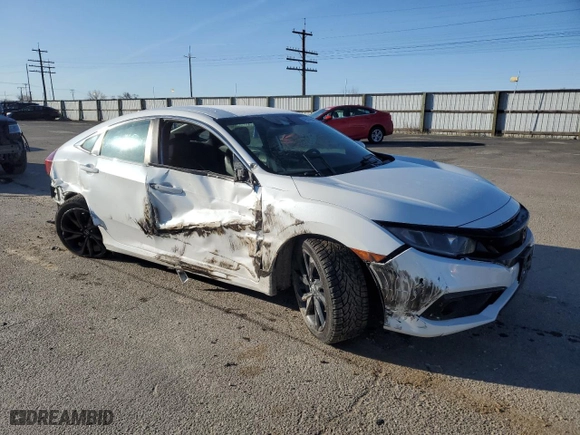 2019 Honda Civic Sedan Sport with VIN 19XFC2F88KE049418, listed as a Copart auction lot 49875945 with 57,619 mi miles and Salvage Title. Bid and sale history available at carsss.com. Image 4.