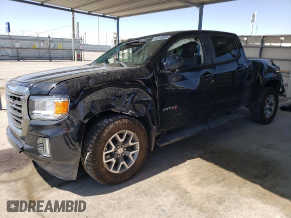 2021 GMC Canyon 4WD AT4 w/Cloth with VIN 1GTG6FEN0M1273816, listed as a Copart auction lot 65976804 with 28,082 mi miles and Salvage Title. Bid and sale history available at carsss.com. Image 1.