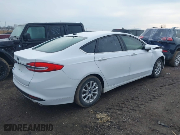 2017 Ford Fusion S with VIN 3FA6P0G71HR260823, listed as a IAAI auction lot 41690056 with 177,525 mi miles. Bid and sale history available at carsss.com. Image 4.