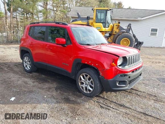 2017 Jeep Renegade Latitude with VIN ZACCJBBB7HPG27689, listed as a IAAI auction lot 42010657 with 143,202 mi miles. Bid and sale history available at carsss.com. Image 1.