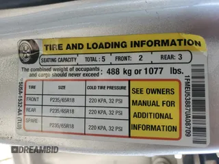 2007 Ford Explorer Sport Trac Limited z VIN 1FMEU53887UA08709, wystawiony jako Copart lot #41734265 z przebiegiem 204 505 mil mil oraz Szkoda całkowita • Salvage title. Historia ofert i sprzedaży dostępna na DreamBid. Obrazek 12.