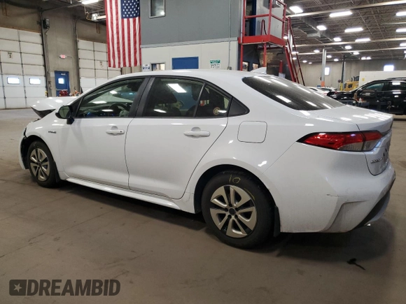 2021 Toyota Corolla Hybrid LE with VIN JTDEAMDE4MJ002382, listed as a Copart auction lot 50318865 with 74,385 mi miles and Salvage Title. Bid and sale history available at carsss.com. Image 2.