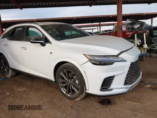 2025 Lexus RX 350 with VIN 2T2BAMCA7SC093752, listed as a IAAI auction lot 41558105 with 470 mi miles and . Bid and sale history available at DreamBid. Image 1.