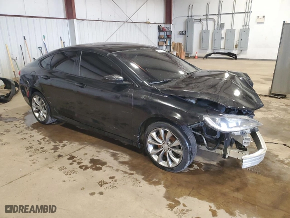 2015 Chrysler 200 S with VIN 1C3CCCBB4FN533733, listed as a Copart auction lot 52715175 with 0 mi miles and Salvage Title. Bid and sale history available at carsss.com. Image 4.