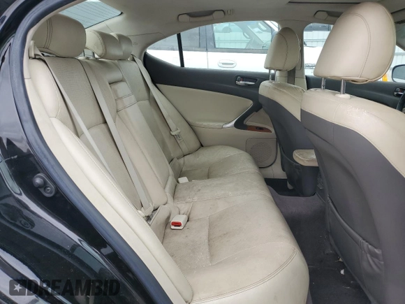 2009 Lexus IS 250 with VIN JTHBK262292089190, listed as a Copart auction lot 55884295 with 205,946 mi miles and Clean Title. Bid and sale history available at DreamBid. Image 10.