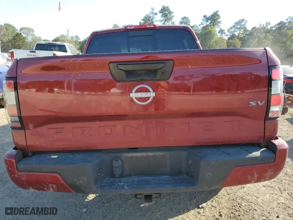 2023 Nissan Frontier SV with VIN 1N6ED1EJ9PN627646, listed as a Copart auction lot 75846884 with 58,597 mi miles and Salvage Title. Bid and sale history available at carsss.com. Image 6.