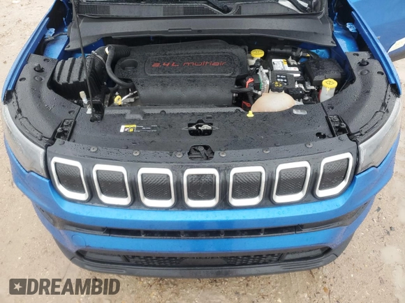 2022 Jeep Compass Latitude with VIN 3C4NJCBB7NT119404, listed as a Copart auction lot 64697404 with 48,743 mi miles and Salvage Title. Bid and sale history available at DreamBid. Image 11.
