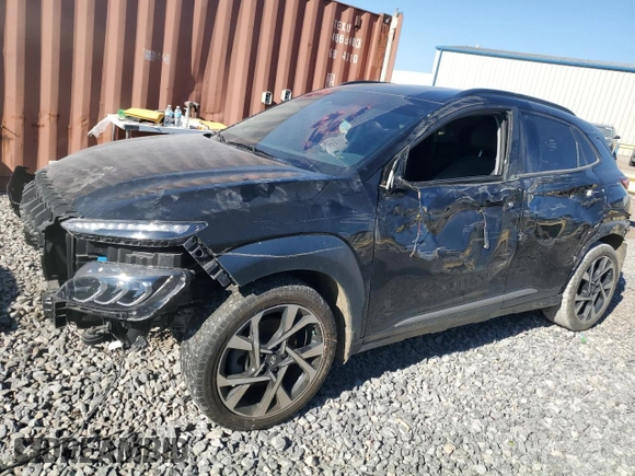 2022 Hyundai Kona Limited with VIN KM8K53A39NU908995, listed as a Copart auction lot 47120785 with 26,796 mi miles and Salvage Title. Bid and sale history available at carsss.com. Image 1.