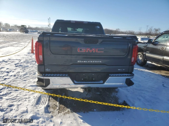 2022 GMC Sierra 1500 SLT with VIN 1GTU9DED3NZ142162, listed as a Copart auction lot 88558535 with 0 mi miles and Salvage Title. Bid and sale history available at carsss.com. Image 6.